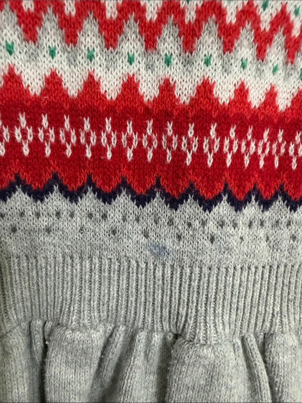 Gymboree Gray and Red Fair Isle Sweater Dress